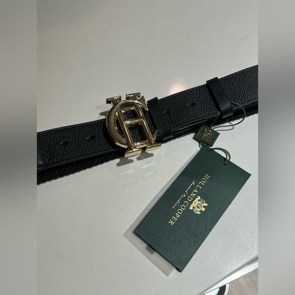 Equestrian Holland Cooper Black Belt with Gold Buckle - Picture 4 of 5